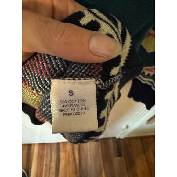 Nollie Aztec Bright Patterned Cardigan Sweater Women's Small - Picture 3 of 7